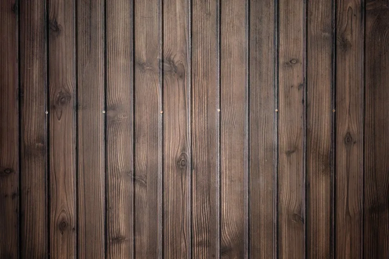 Side of wooden retaining wall